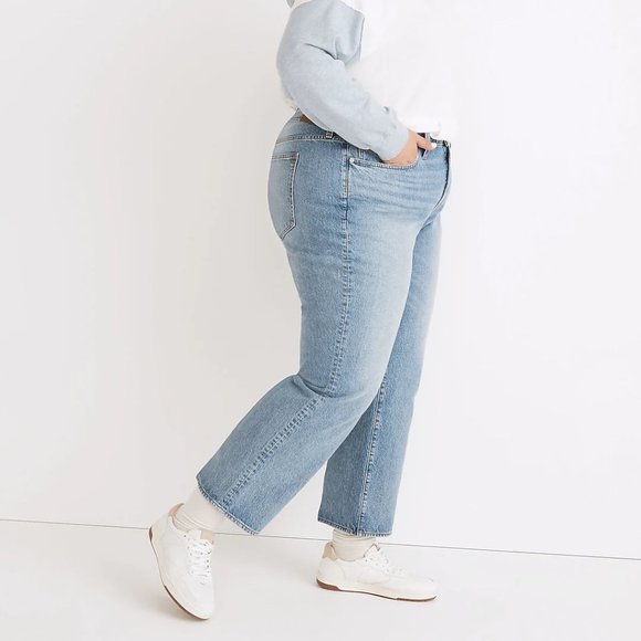 Madewell The Plus Curvy Perfect Vintage Straight Jean in Seyland Wash 16W / 14W - Picture 1 of 8